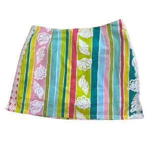Lilly Pulitzer Beach Theme Skort- White Label sz 8